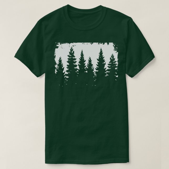 Camiseta Silhouette de árvores (Frente do Design)