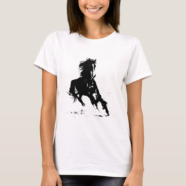 Camiseta Silhouette de Cavalo (Frente)