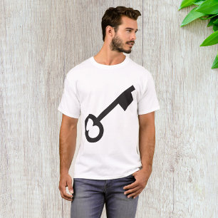 Camiseta Silhouette de chave Vintage Minimalista