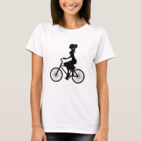 Silhouette de Ciclista de Raparigas Retro