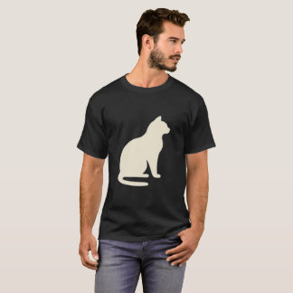 Camiseta Silhouette de Gato Minimalista - Pet Lover