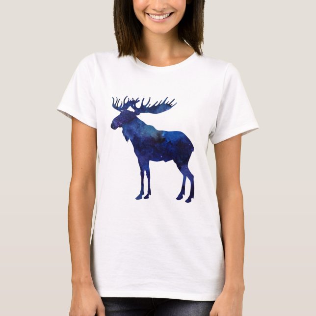 Camiseta Silhouette de Moose Azul (Frente)
