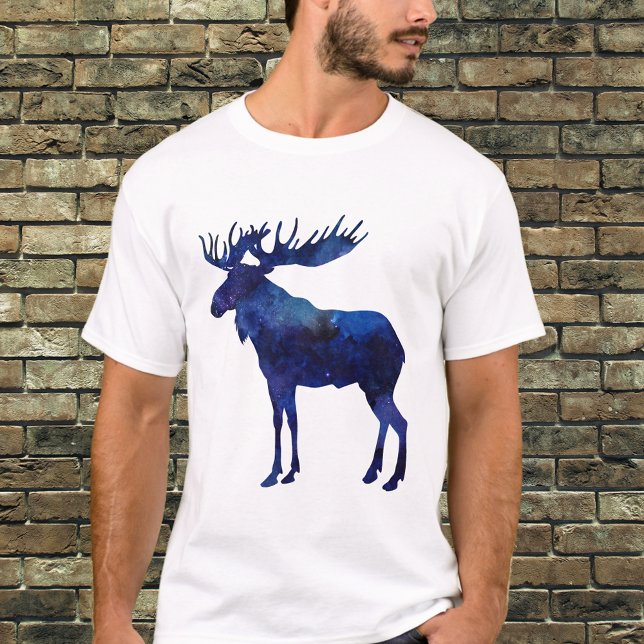Camiseta Silhouette de Moose Azul (Criador carregado)