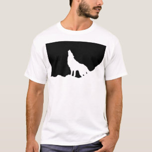 Camiseta Silhouette de Pop de Arte Negra e Branca Única