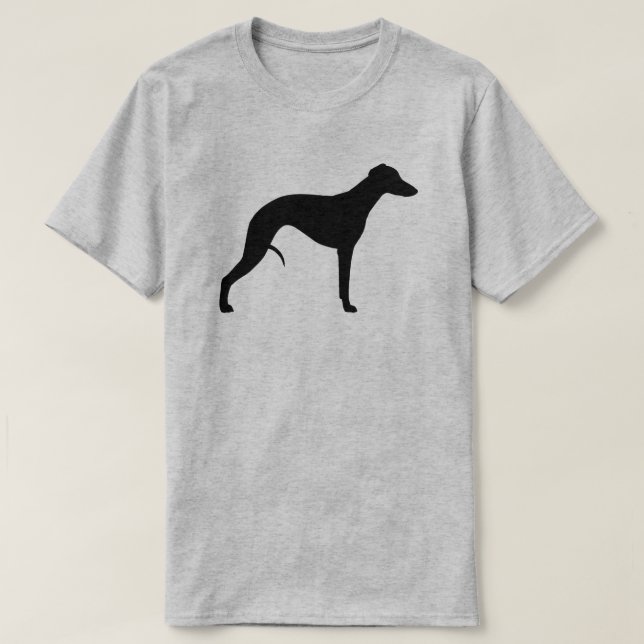 Camiseta Silhouette de Whippet (Frente do Design)