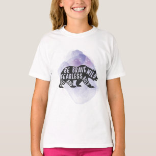 Camiseta Silhouette do Urso de Florestas Montanhosas
