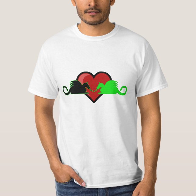 Camiseta Silhouette Dragon Love (Frente)