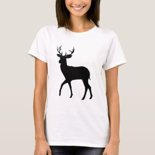 Camiseta Silhouette Fallow Deer Dama Dama Male Wild Animal