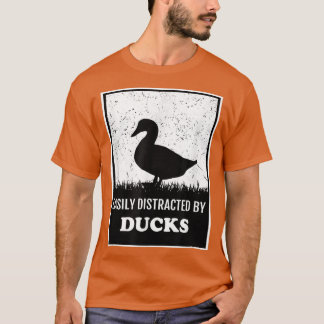 Camiseta Silhouette Farm Duck Lover Easily Distracted By Du