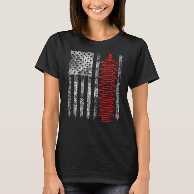 Camiseta Silhouette Lightning Arrester American Flag Linema (Frente)