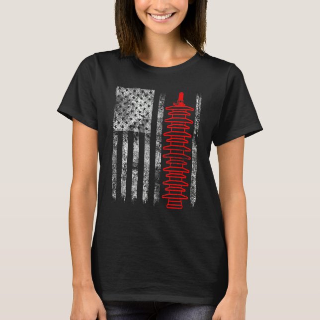 Camiseta Silhouette Lightning Arrester American Flag Linema (Frente)