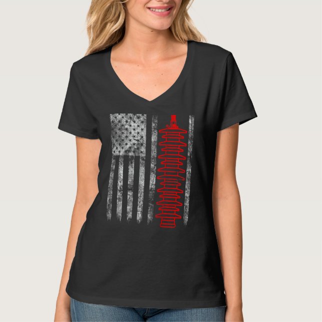 Camiseta Silhouette Lightning Arrester American Flag Linema (Frente)