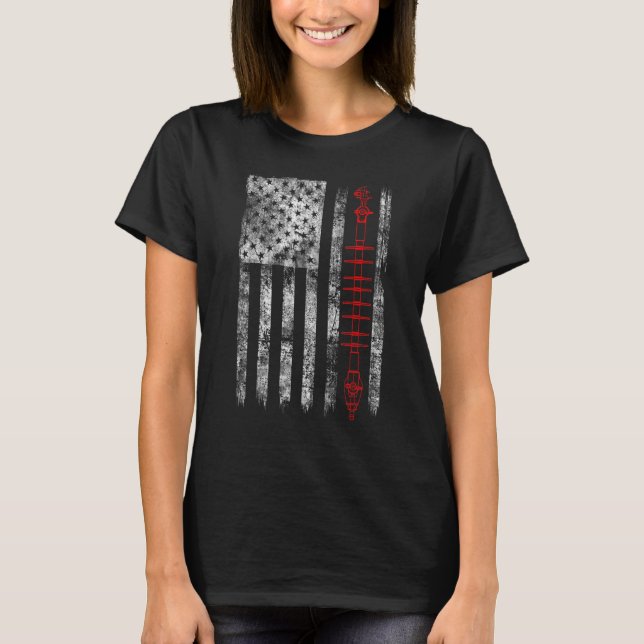 Camiseta Silhouette Line Posta Insulator American Flag Line (Frente)