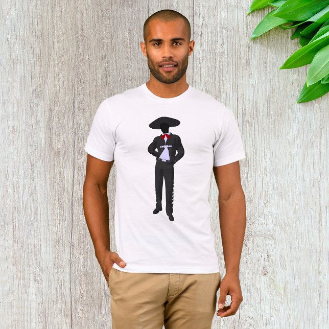 Camiseta Silhouette Mariachi Mens T-Shirt (Criador carregado)