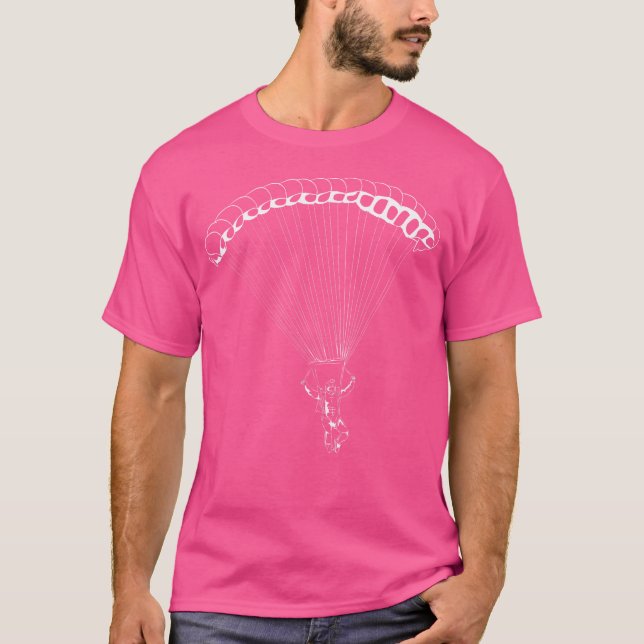 Camiseta Silhouette Parachuting Free Falling Diver Skydiver (Frente)