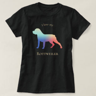 Camiseta Silhouette Rottweiler Colorida