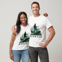 Silhouette Rustic Hunter com T-Shirt Selvagem