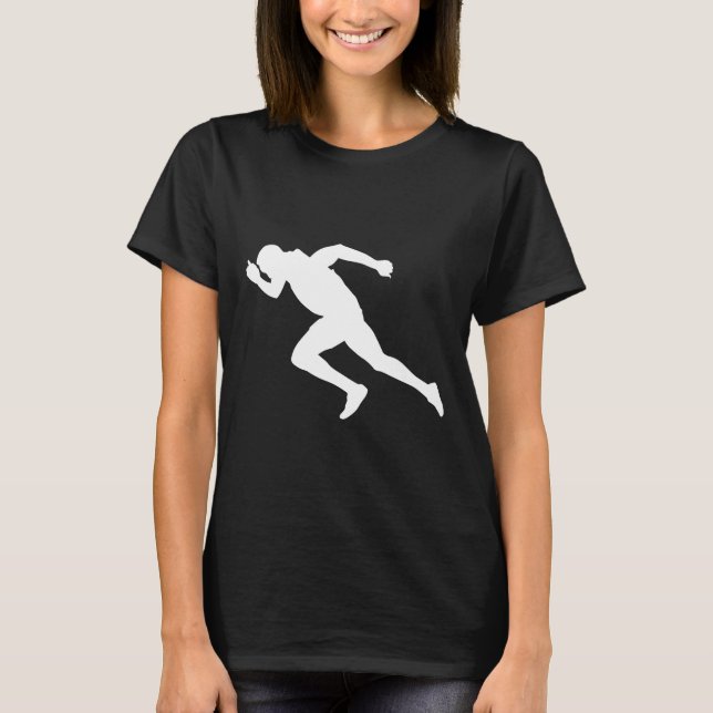Camiseta Silhouette Sprint Runner Sprinter Executando Racer (Frente)