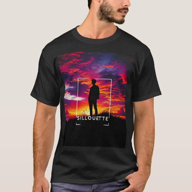 Camiseta "Silhouette Sunset-Shirt em greve (Frente)