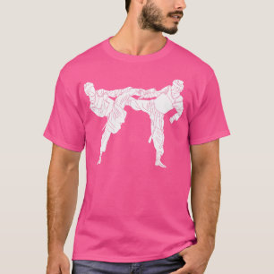 Camiseta Silhouette Taekwondo Fighter Coreano Fighting Spar