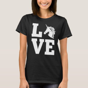 Camiseta Silhouette Unicorn Lover Horse Like Love Unicorn