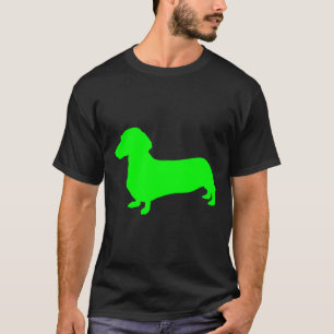 Camiseta Silhouette Verde Dachshund