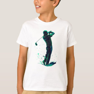 Camiseta Silhouette Verde Golfer Minimalista