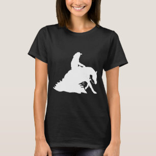 Camiseta Silhout Reining Horse Show Rider Cowboy Horseba