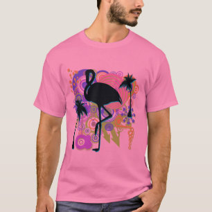 Camiseta Silhueta abstrata do flamingo