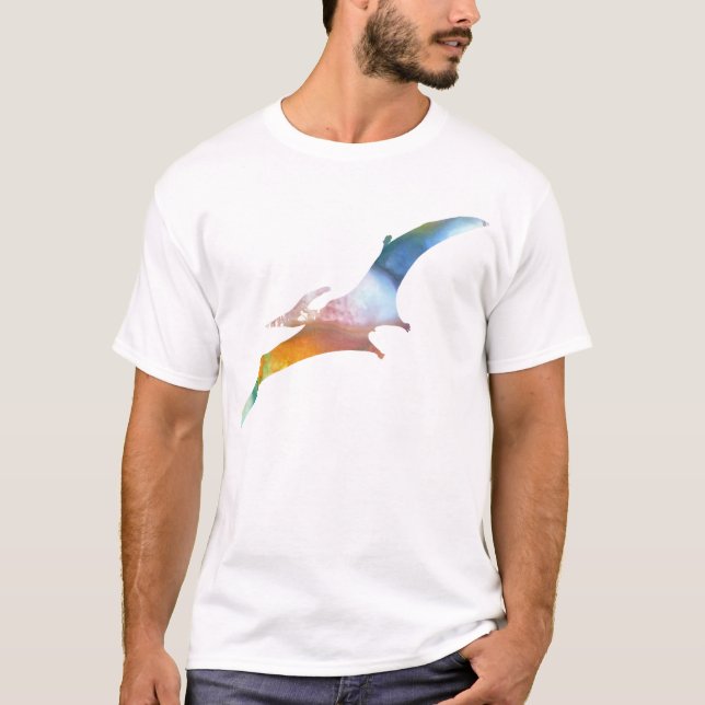 Camiseta Silhueta abstrata do Pterodactyl (Frente)