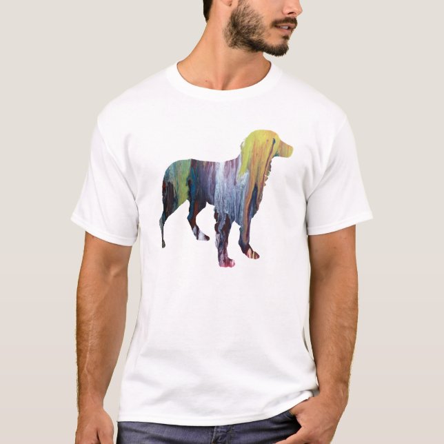 Camiseta Silhueta abstrata do Spaniel de Brittany (Frente)