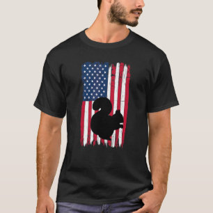 Camiseta Silhueta Animal Silhouette American Flag Usa