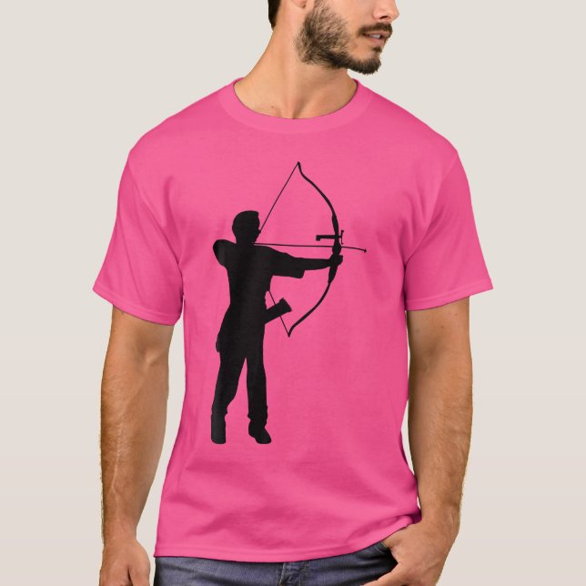 Camiseta Silhueta Arqueiro de Arco e Flecha (Frente)