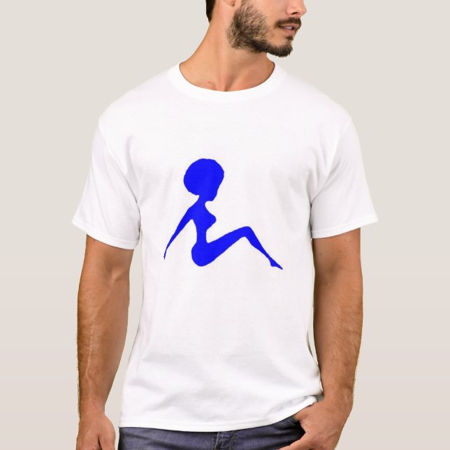 Camiseta silhueta azul (Frente)