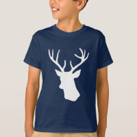 Silhueta branca da cabeça dos cervos - turquesa