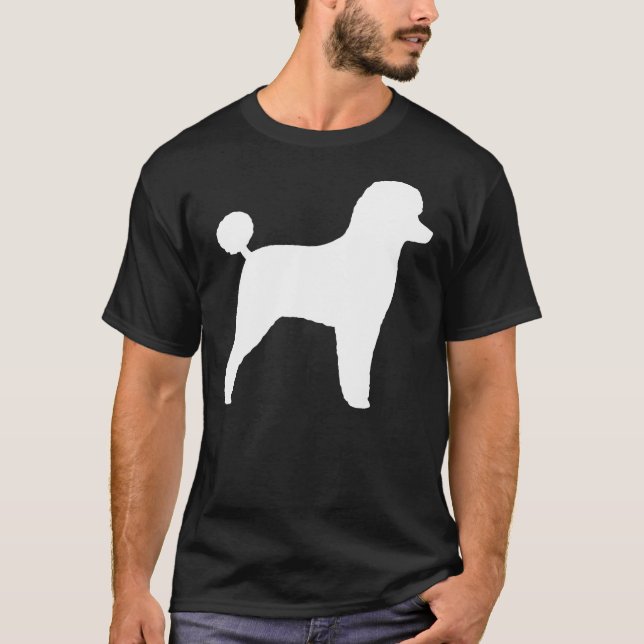 Camiseta Silhueta Branca de Poodle S (Frente)