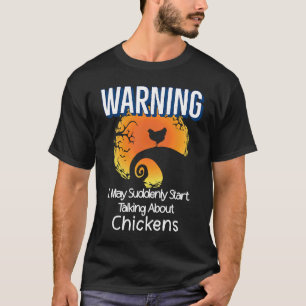Camiseta Silhueta Caprichosa de Galinha Humor de Garota Cam