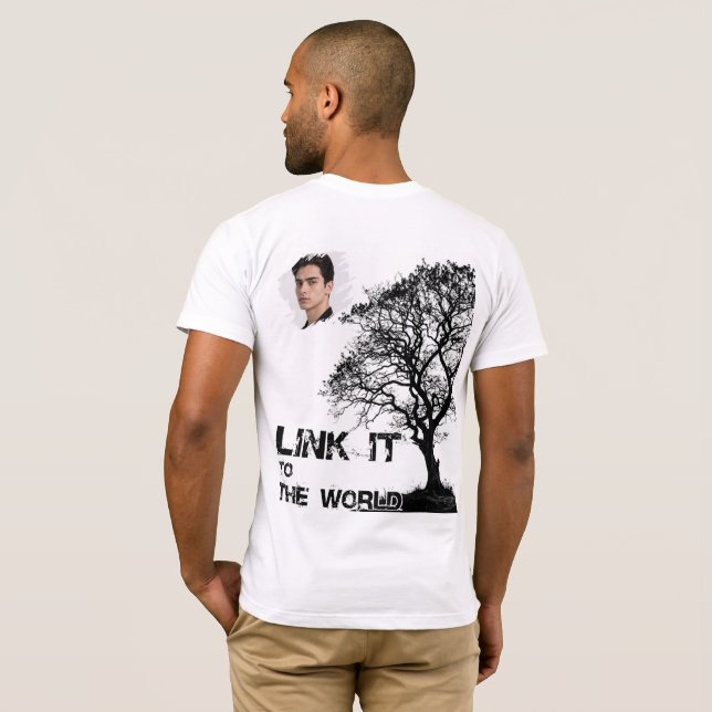 Camiseta Silhueta da Árvore Estética  (Parte Traseira Completa)