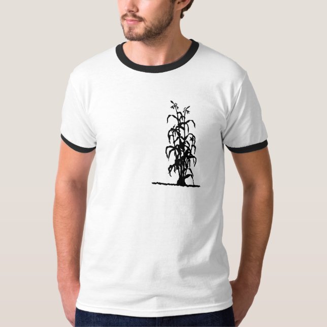 Camiseta Silhueta da haste do milho (Frente)