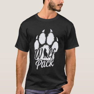 Camiseta Silhueta da Pata do Lobo Uivando Vida Selvagem Nat