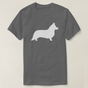 Camiseta Silhueta da Raça de Cachorro Legal Cardigan Welsh