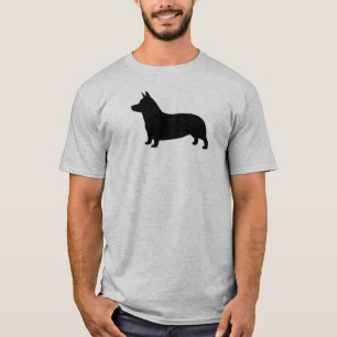 Camiseta Silhueta da raça do cão do Corgi de Galês do