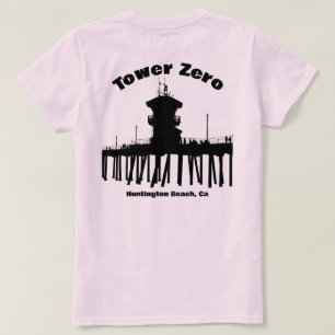 Camiseta Silhueta da Torre Zero - Pier de Huntington Beach