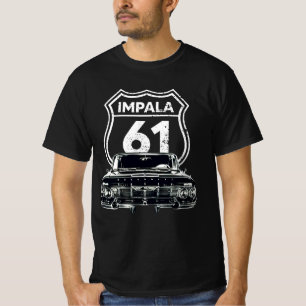 Camiseta Silhueta de 1961 Chevy Impala Front Grill