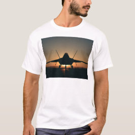 Camiseta silhueta de aeronave militar