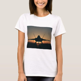 Camiseta Silhueta de aeronave militar