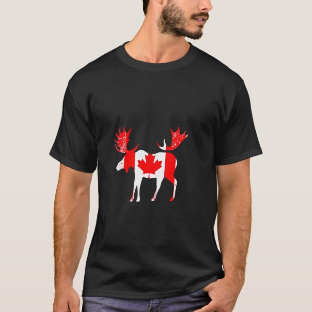 Camiseta Silhueta de Alce do Canadá (Frente)