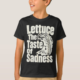 Camiseta silhueta de alface vegana humor baseado em plantas