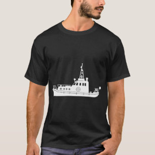 Camiseta Silhueta de Arrasto de Pesca