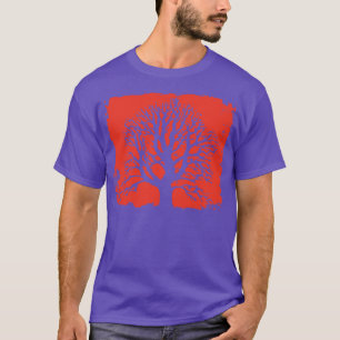 Camiseta Silhueta de árvore branca